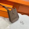 CK18 Etoupe Mini Evelyne 17CM Tc Leather Silver Hardware Full Handmade