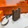 CK18 Etoupe Mini Evelyne 17CM Tc Leather Silver Hardware Full Handmade