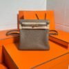 CK18 Etoupe Kelly Ado 21CM Clemence Leather Gold Hardware Full Handmade