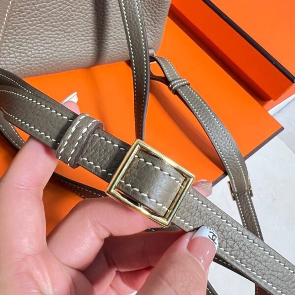 CK18 Etoupe Kelly Ado 21CM Clemence Leather Gold Hardware Full Handmade